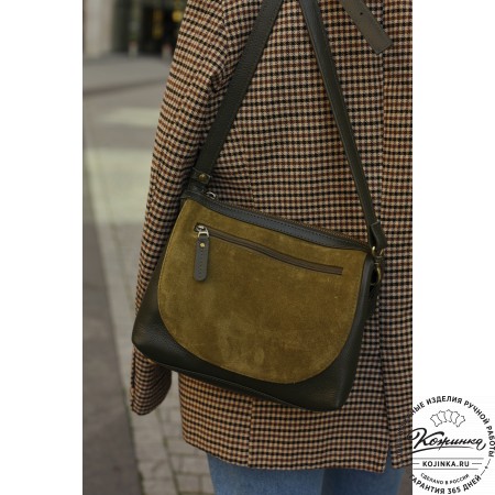 Женская кожаная сумка "Валери" (хаки)